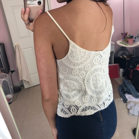 White Lace Tank Top - Picture 3 of 4